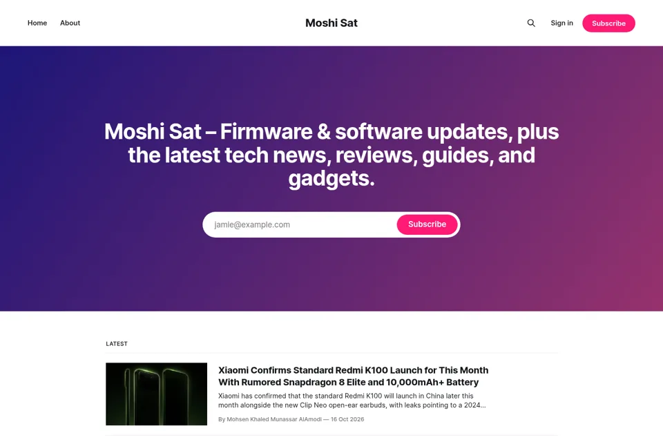Aperçu de la landing page