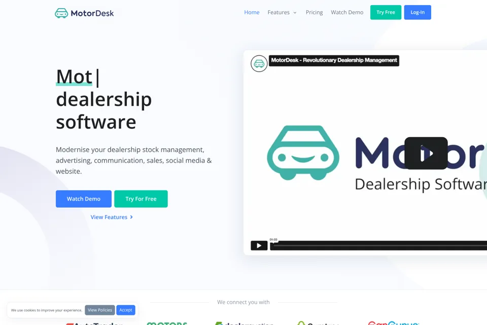 Aperçu de la landing page