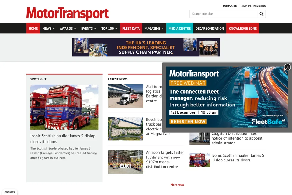 Aperçu de la landing page
