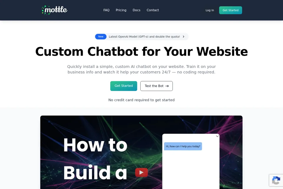Aperçu de la landing page