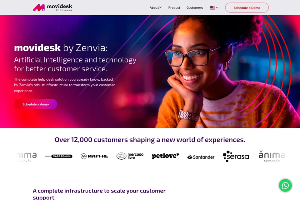 Aperçu de la landing page