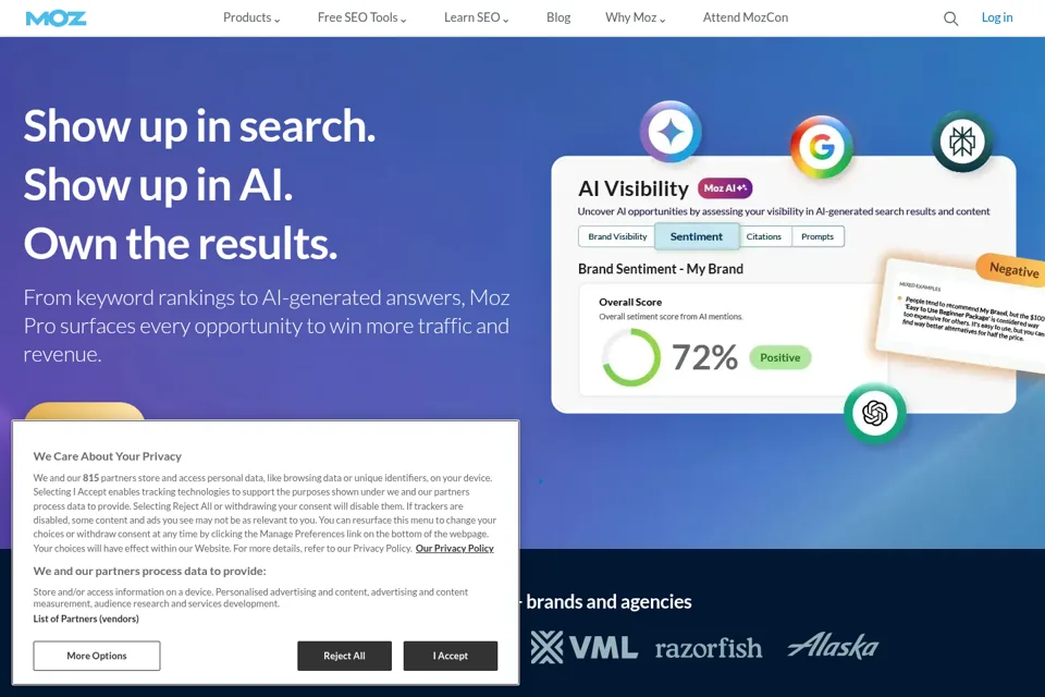 Landing page preview