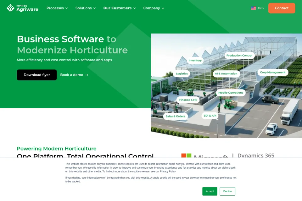 Aperçu de la landing page
