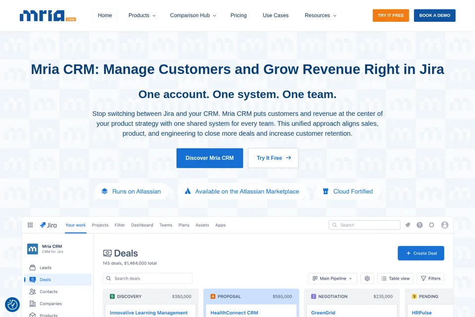 Aperçu de la landing page