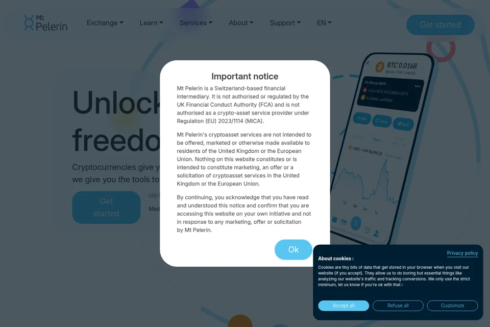 Aperçu de la landing page