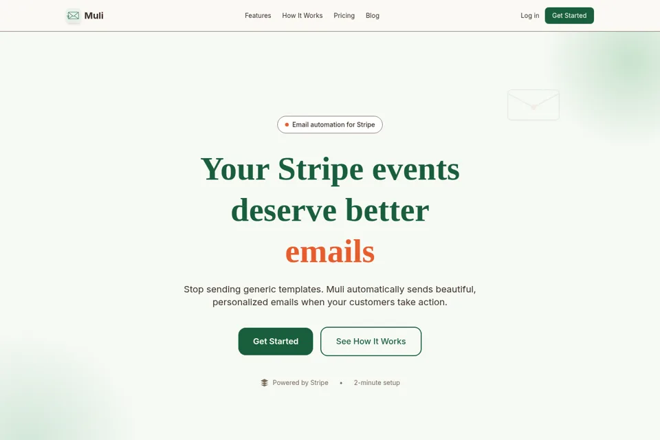 Aperçu de la landing page