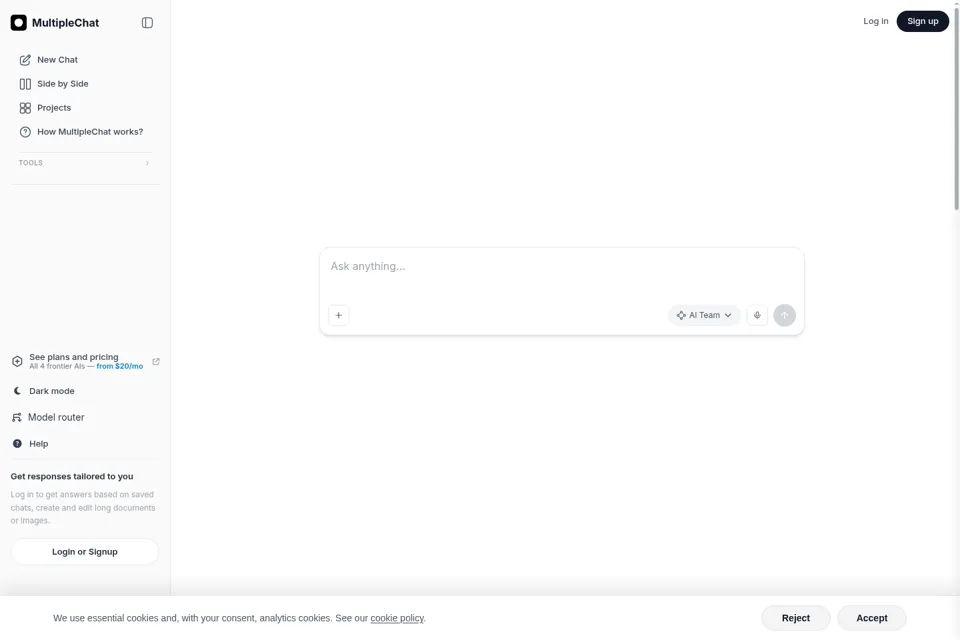 Aperçu de la landing page