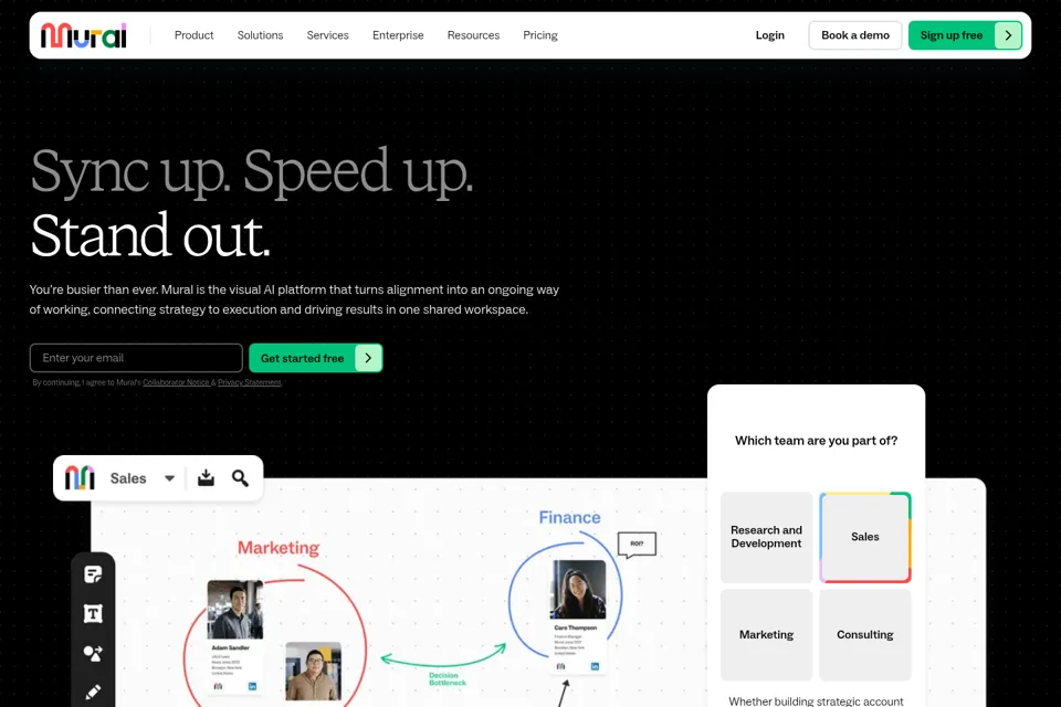 Aperçu de la landing page