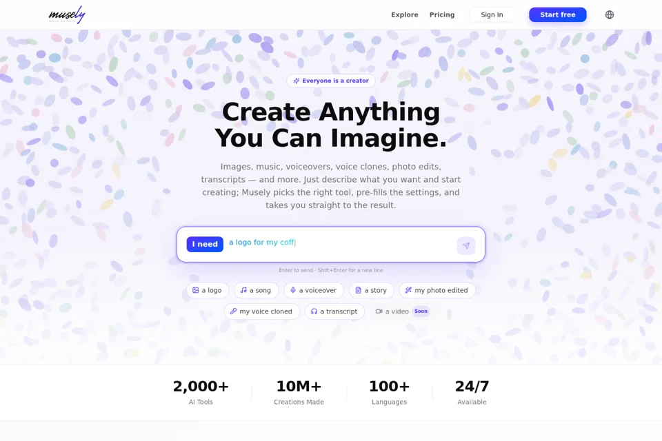 Aperçu de la landing page