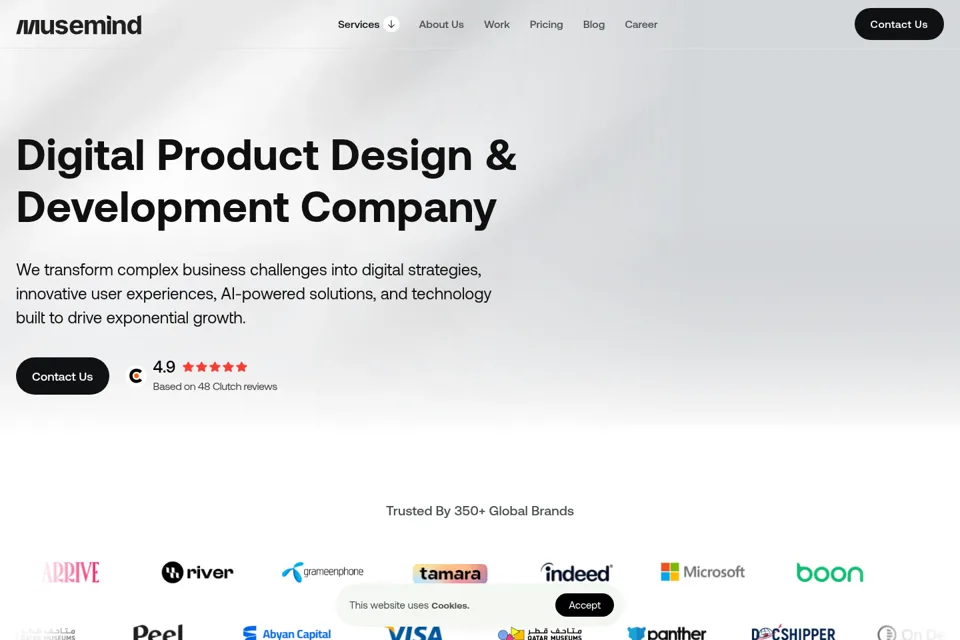Aperçu de la landing page
