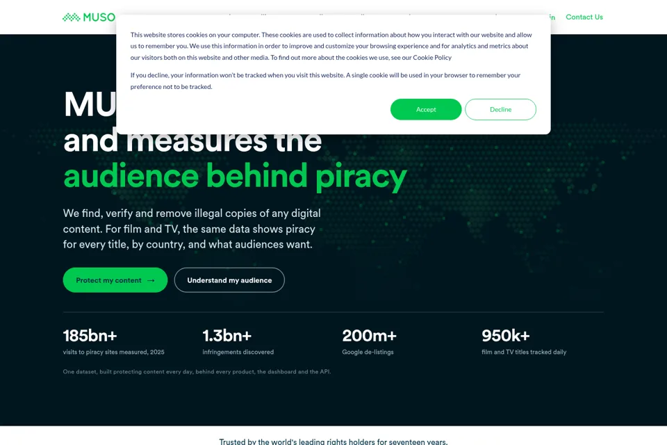 Aperçu de la landing page