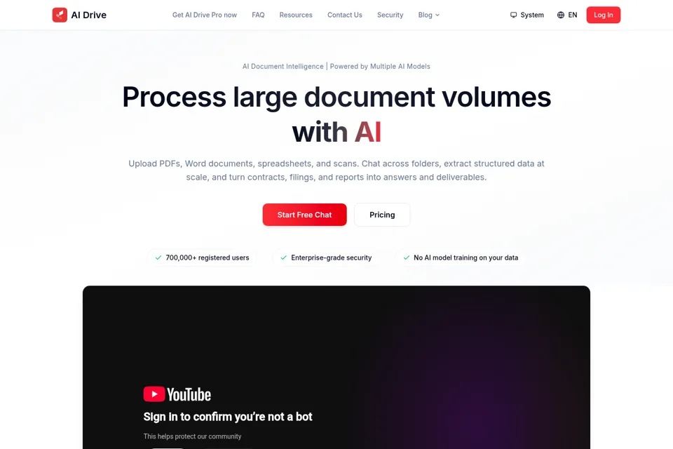 Aperçu de la landing page
