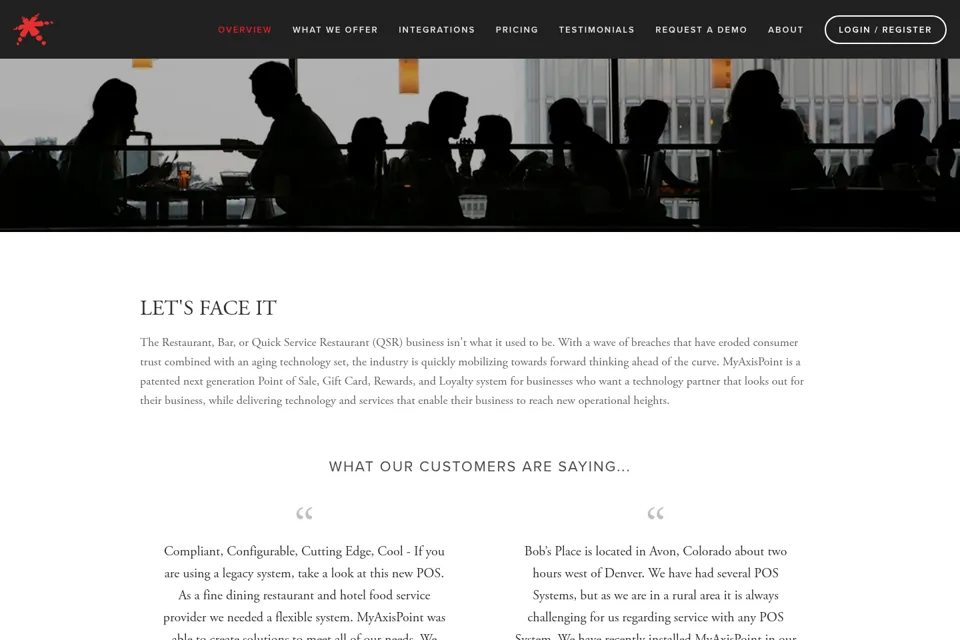 Aperçu de la landing page