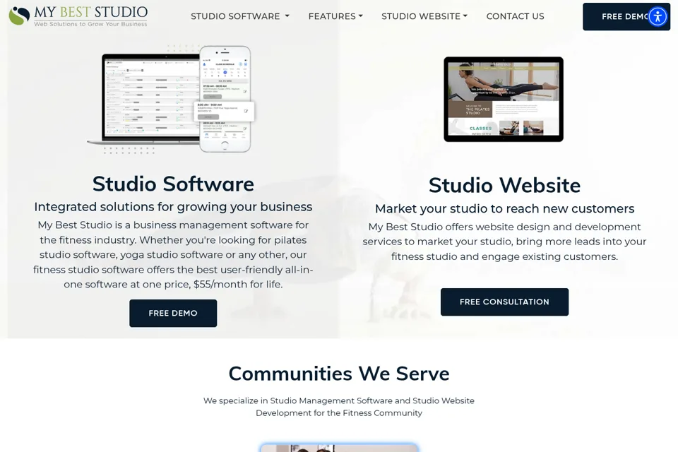 Aperçu de la landing page