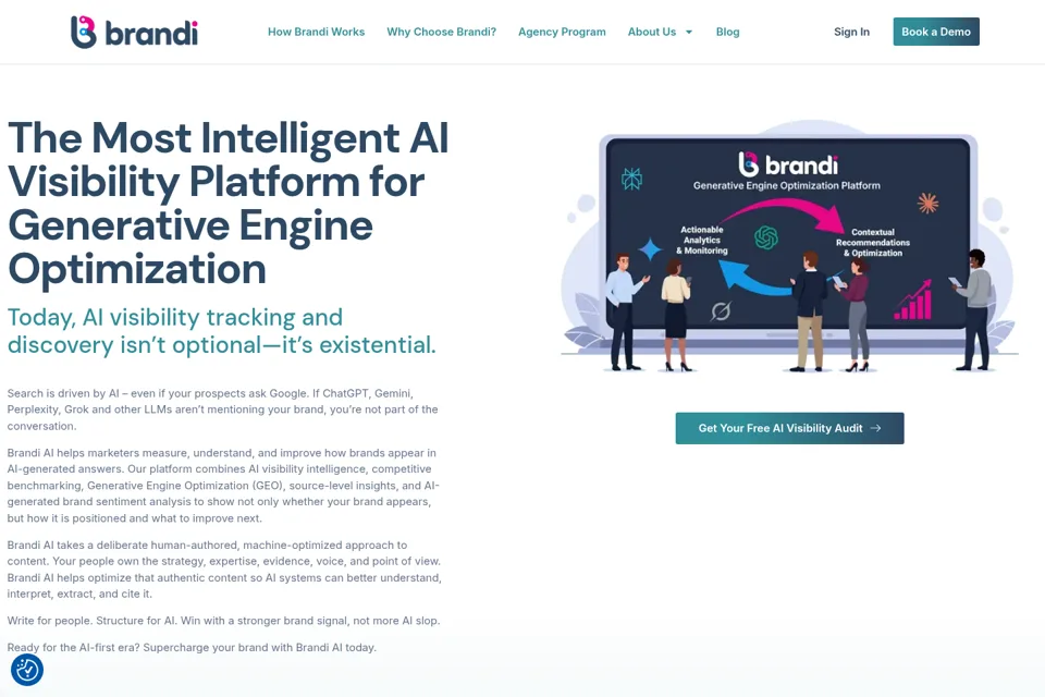 Aperçu de la landing page