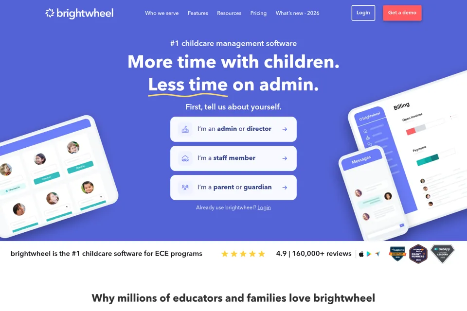 Aperçu de la landing page