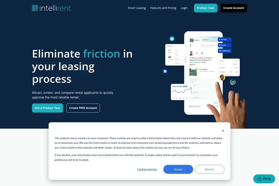 Aperçu de la landing page