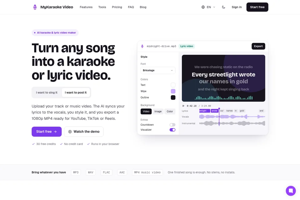 Landing page preview