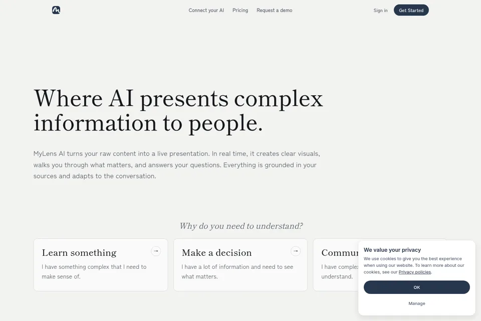 Aperçu de la landing page