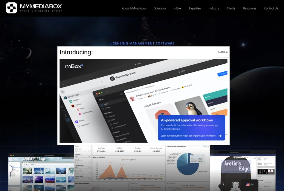 Aperçu de la landing page
