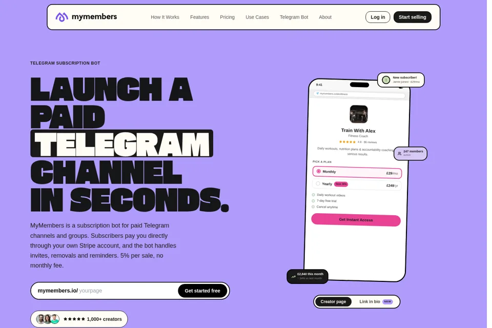 Landing page preview