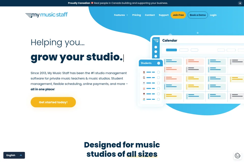 Aperçu de la landing page