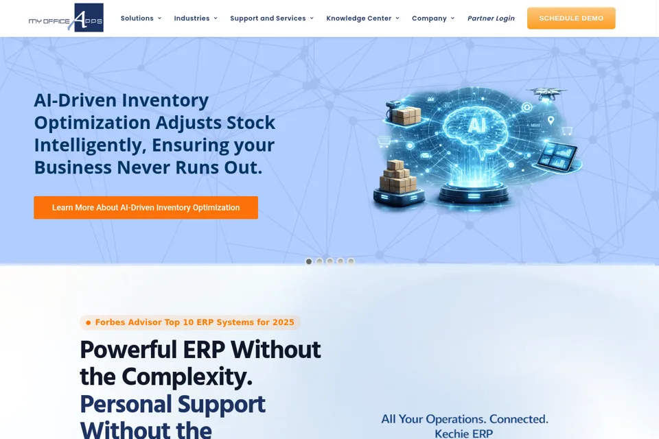 Aperçu de la landing page