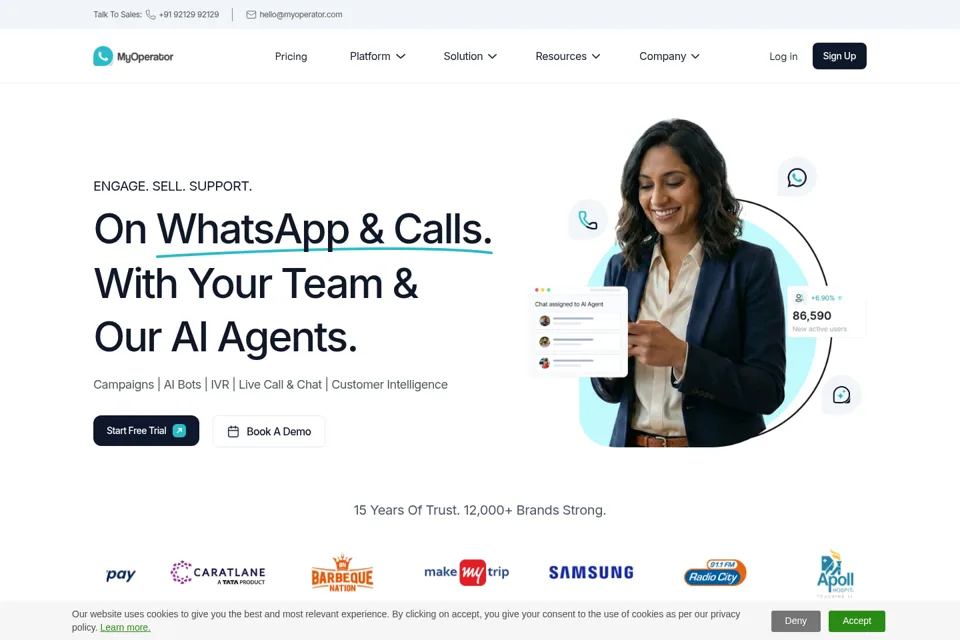 Aperçu de la landing page