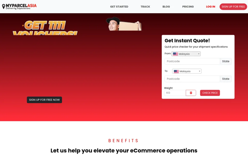 Aperçu de la landing page