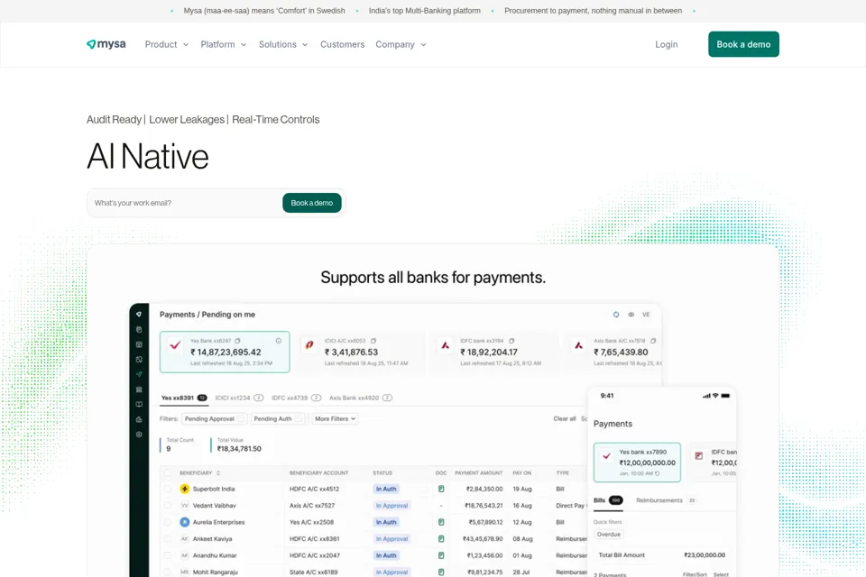 Aperçu de la landing page