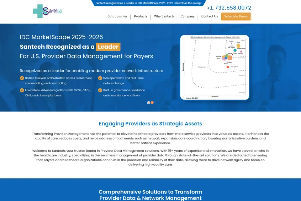Aperçu de la landing page