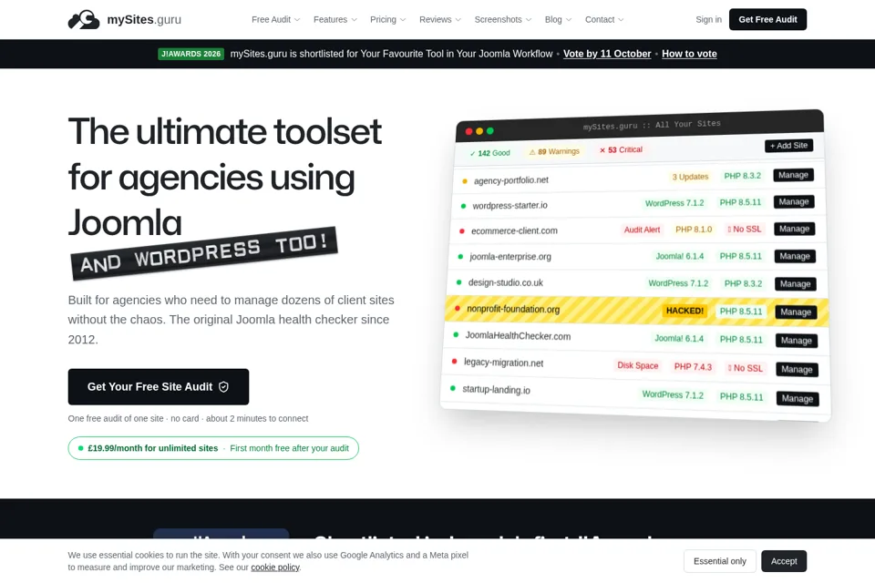 Landing page preview