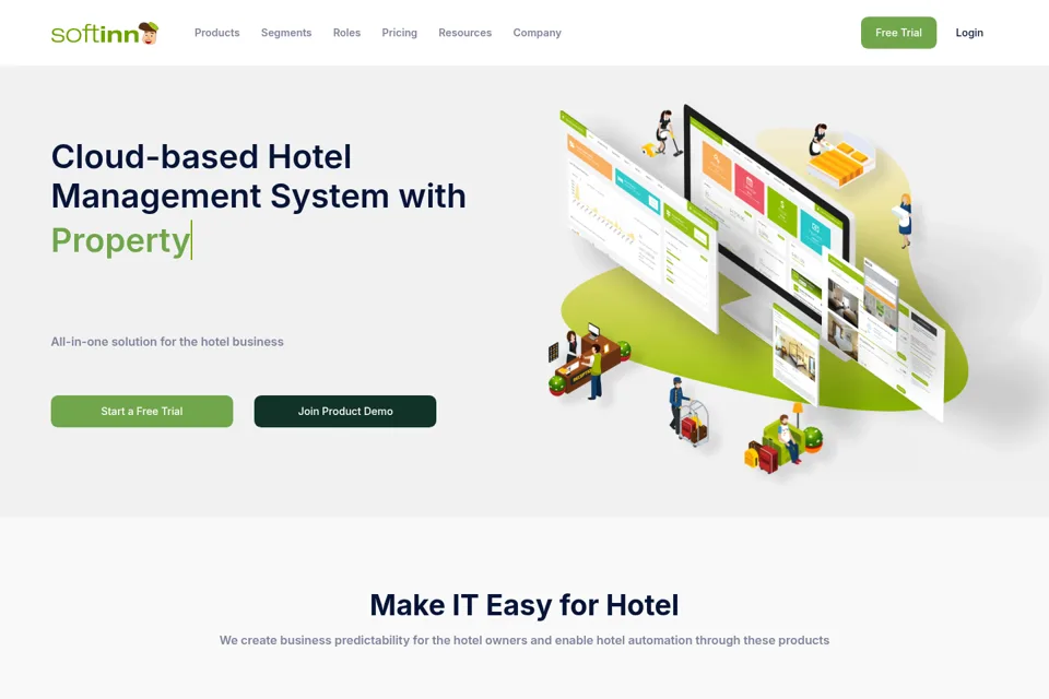 Aperçu de la landing page