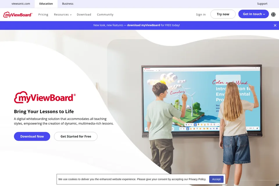 Aperçu de la landing page