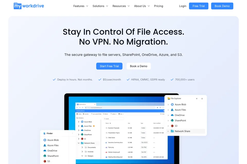 Aperçu de la landing page