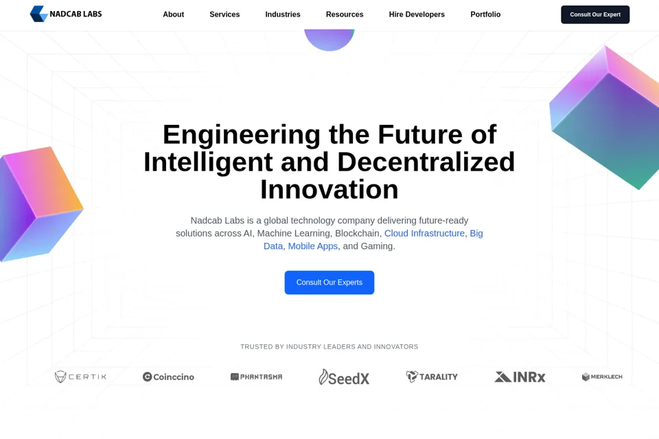 Aperçu de la landing page