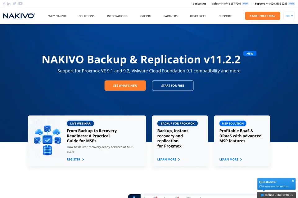 Aperçu de la landing page