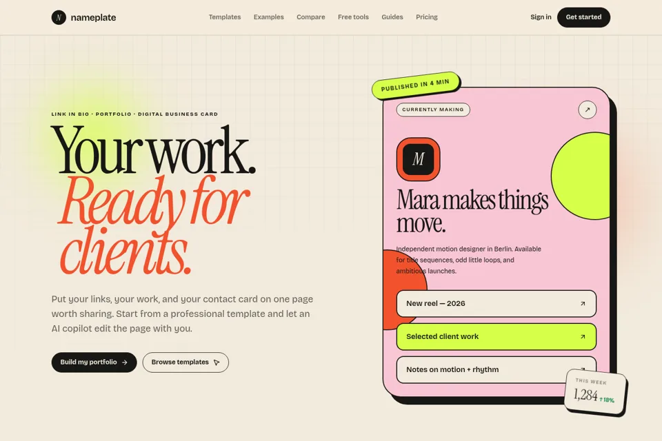 Landing page preview