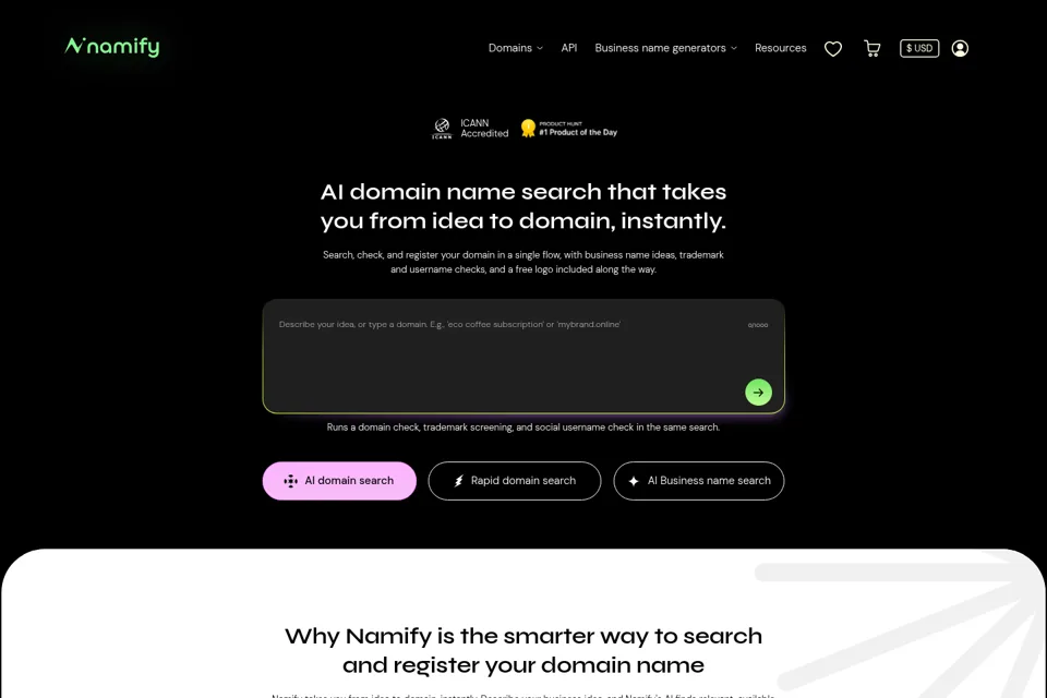 Landing page preview