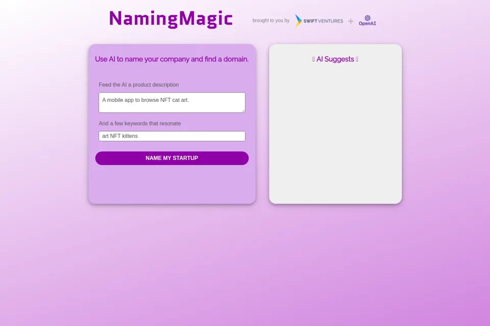 Aperçu de la landing page