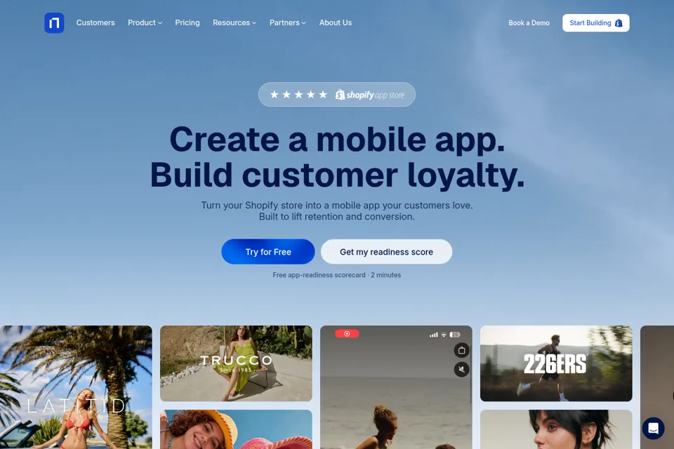 Aperçu de la landing page