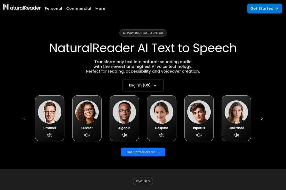 Aperçu de la landing page