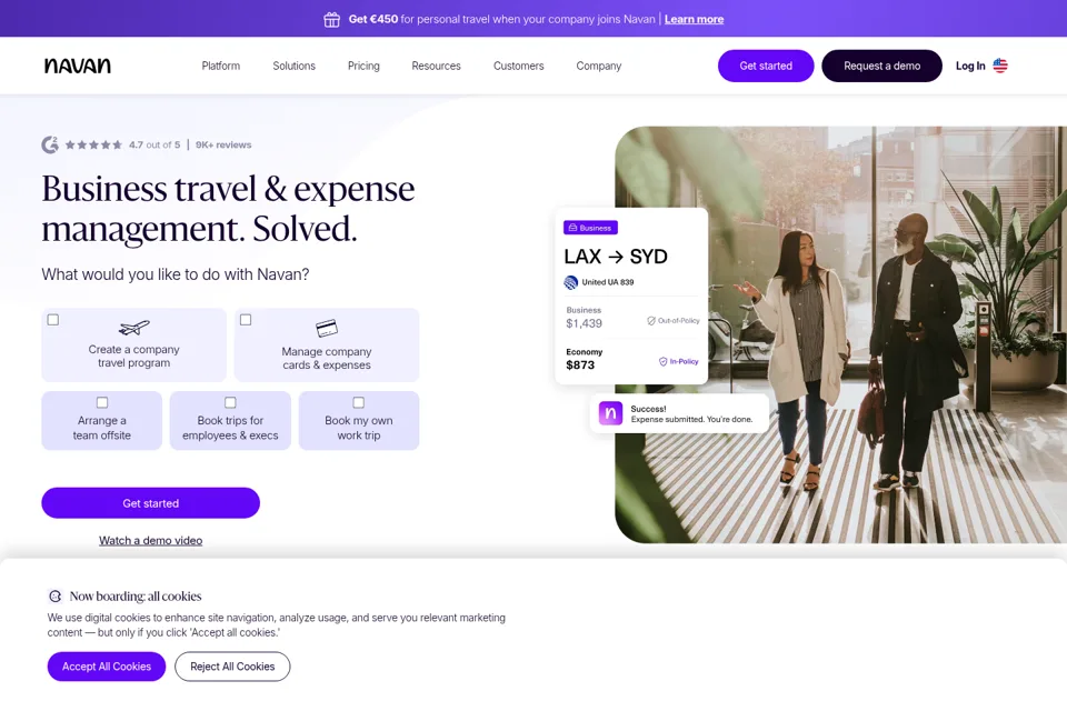 Aperçu de la landing page