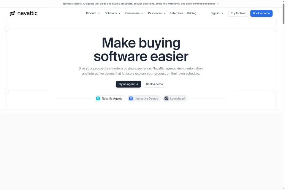 Aperçu de la landing page