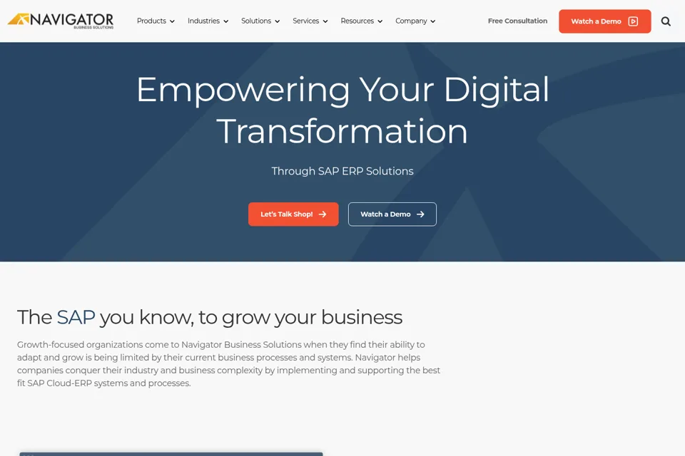 Aperçu de la landing page