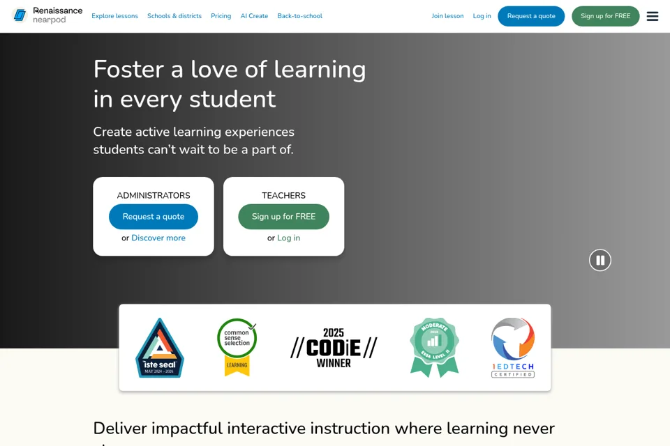 Landing page preview