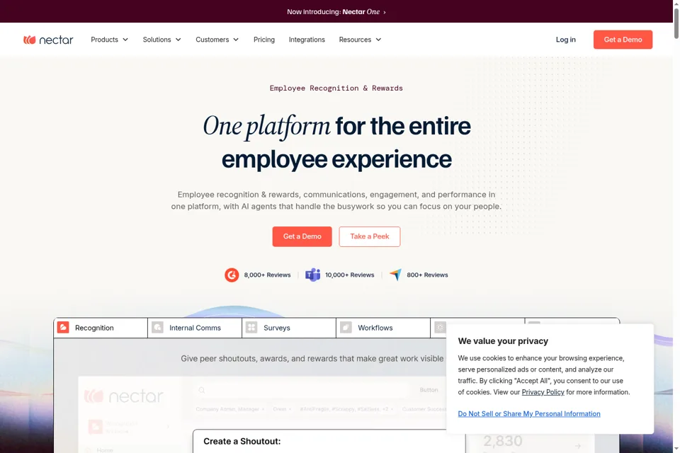 Landing page preview