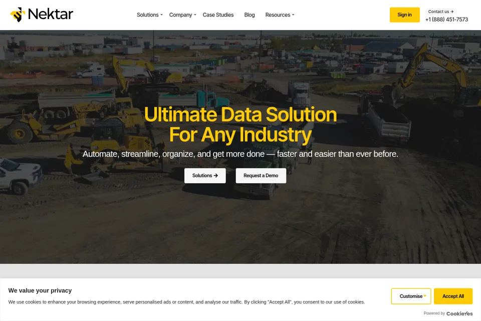 Aperçu de la landing page