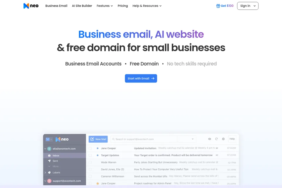 Landing page preview