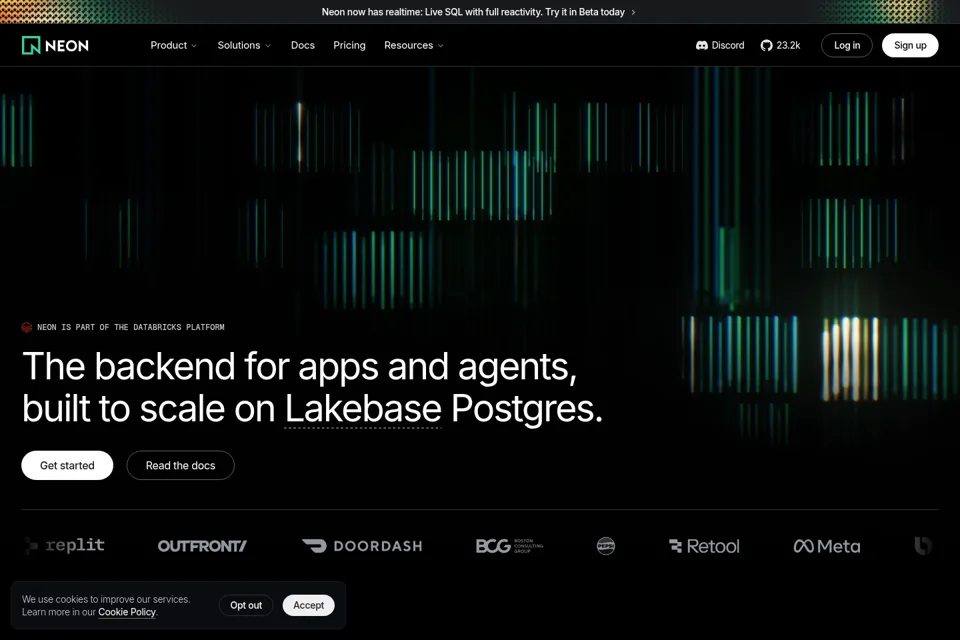 Aperçu de la landing page